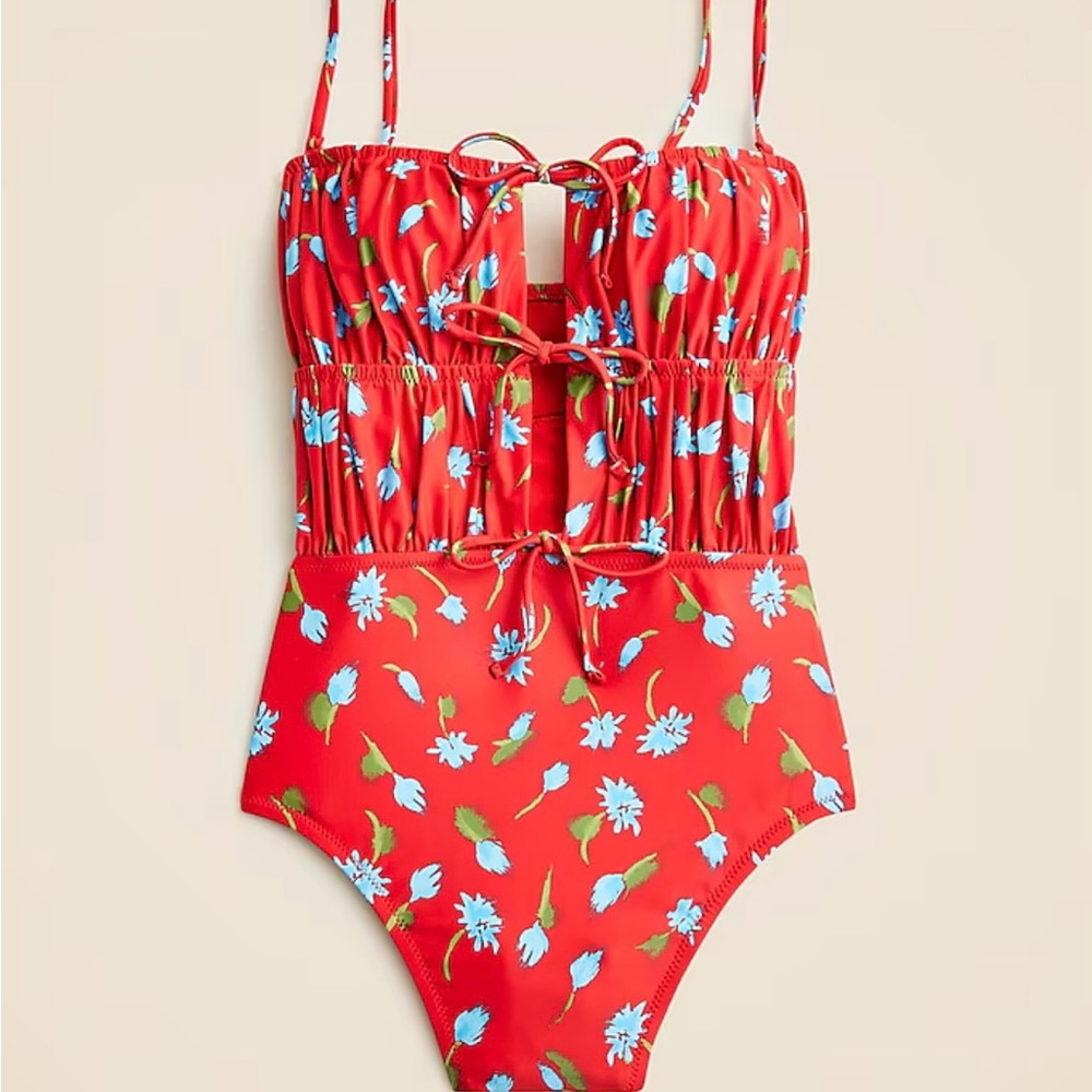 Red Floral Maxi Dress & Swimsuit - Picture 8 of 8